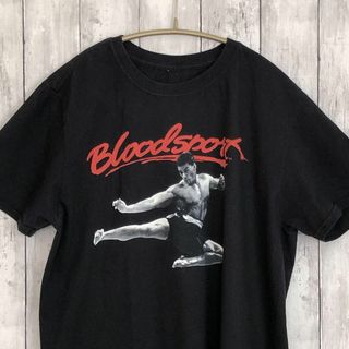 半袖Tシャツ　BLOODSPORTS　サイズＭ　黒ブラック　メンズ　古着(Tシャツ/カットソー(半袖/袖なし))