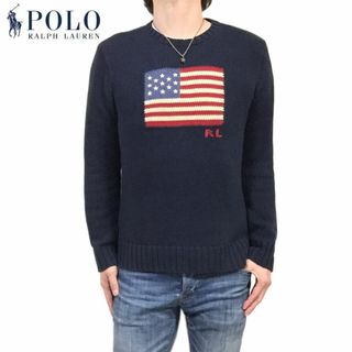 POLO RALPH LAUREN - 美品 正規 Ｍ相応 ポロ ラルフローレン アメリカンフラッグ コットンセーター