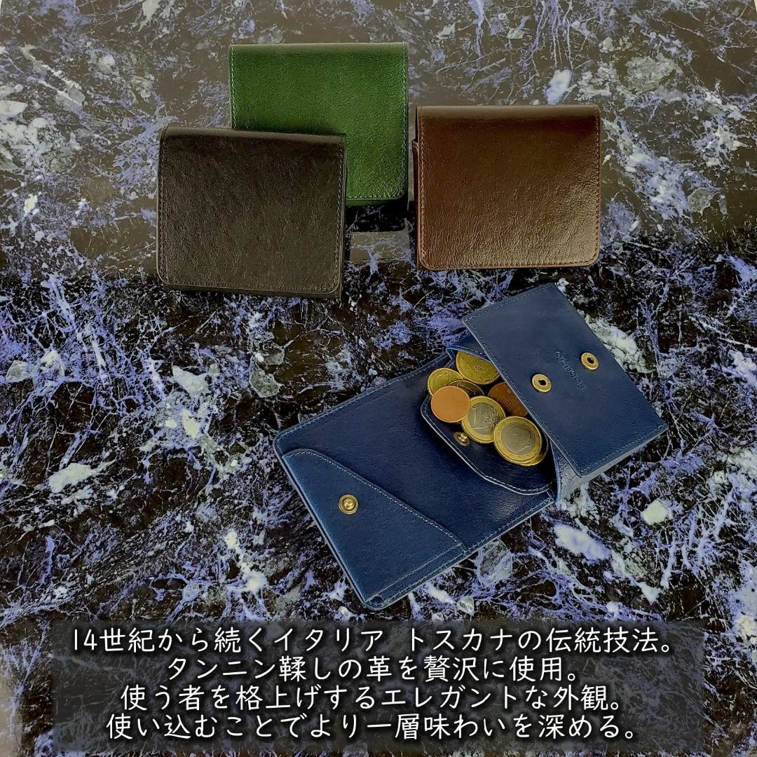 【色: ブルー】[ファブリツィオ] 財布 メンズ レディース 2つ折り 小銭入れ メンズのバッグ(その他)の商品写真