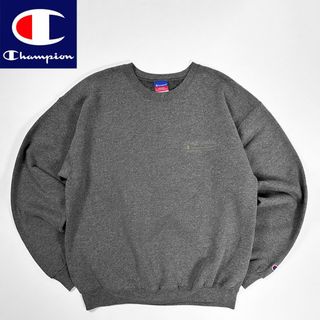 Champion - 90s 00s ビンテージ◎Champion 無地 スウェット 同色フェルトロゴ