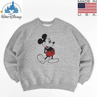 ディズニー(Disney)の美品◎80sビンテージ USA製 ミッキー スウェット 希少 ビッグサイズ XL(スウェット)