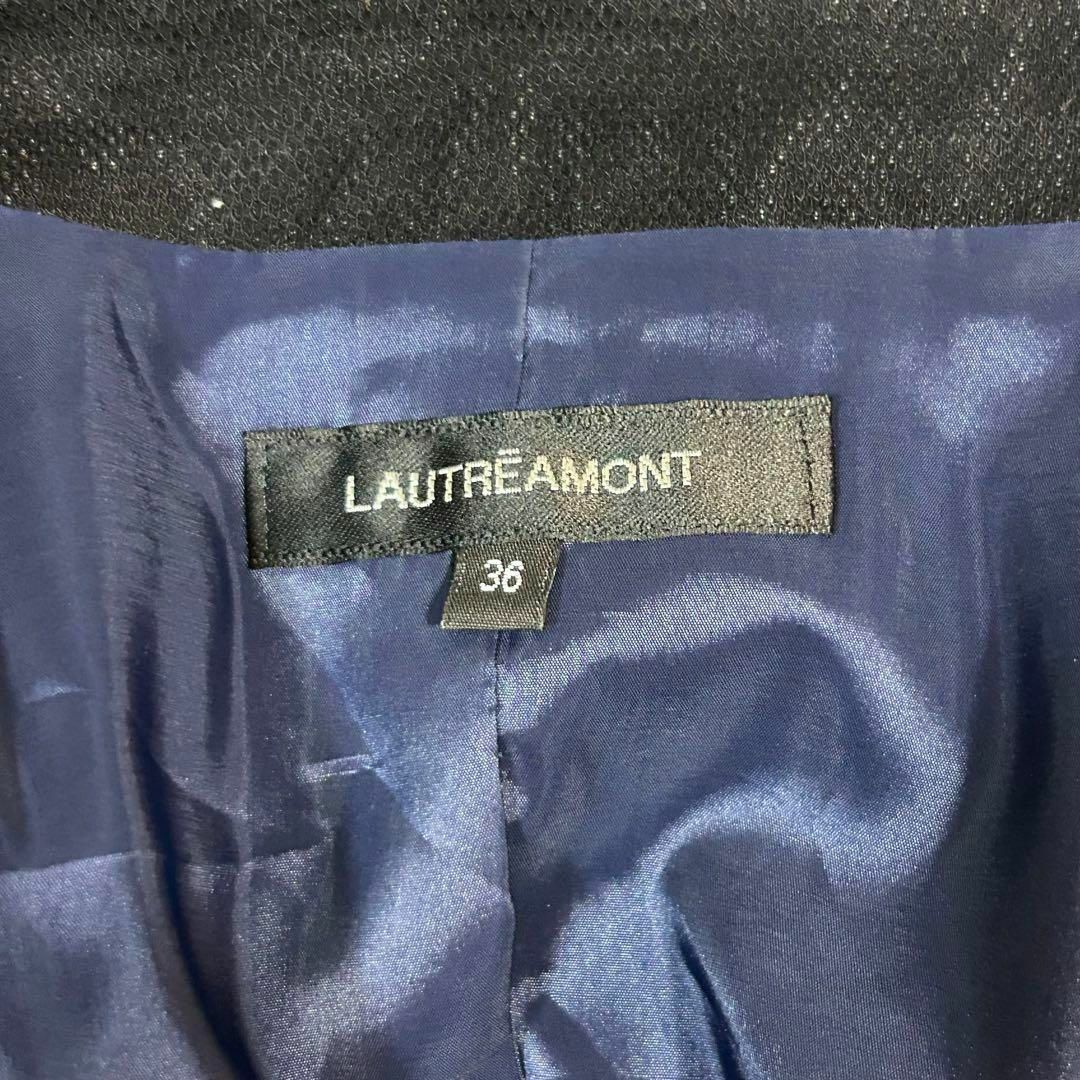LAUTREAMONT(ロートレアモン)の美品✨【LAUTREAMONT】ショートテーラードジャケット　日本製　ブラックS レディースのジャケット/アウター(テーラードジャケット)の商品写真