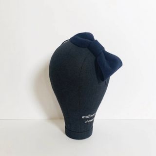 カシラ(CA4LA)のmillinery mino リボンカチューシャ ネイビー(カチューシャ)