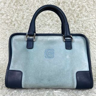 ロエベ(LOEWE)のロエベ　アマソナ28　ハンドバッグ　アナグラム　レザー　スエード　バイカラー(ハンドバッグ)