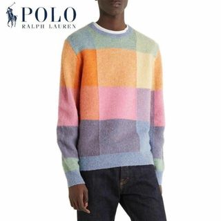 ポロラルフローレン(POLO RALPH LAUREN)の定価55,000円 美品 Ｍ ポロ ラルフローレン チェックド ウール セーター(ニット/セーター)