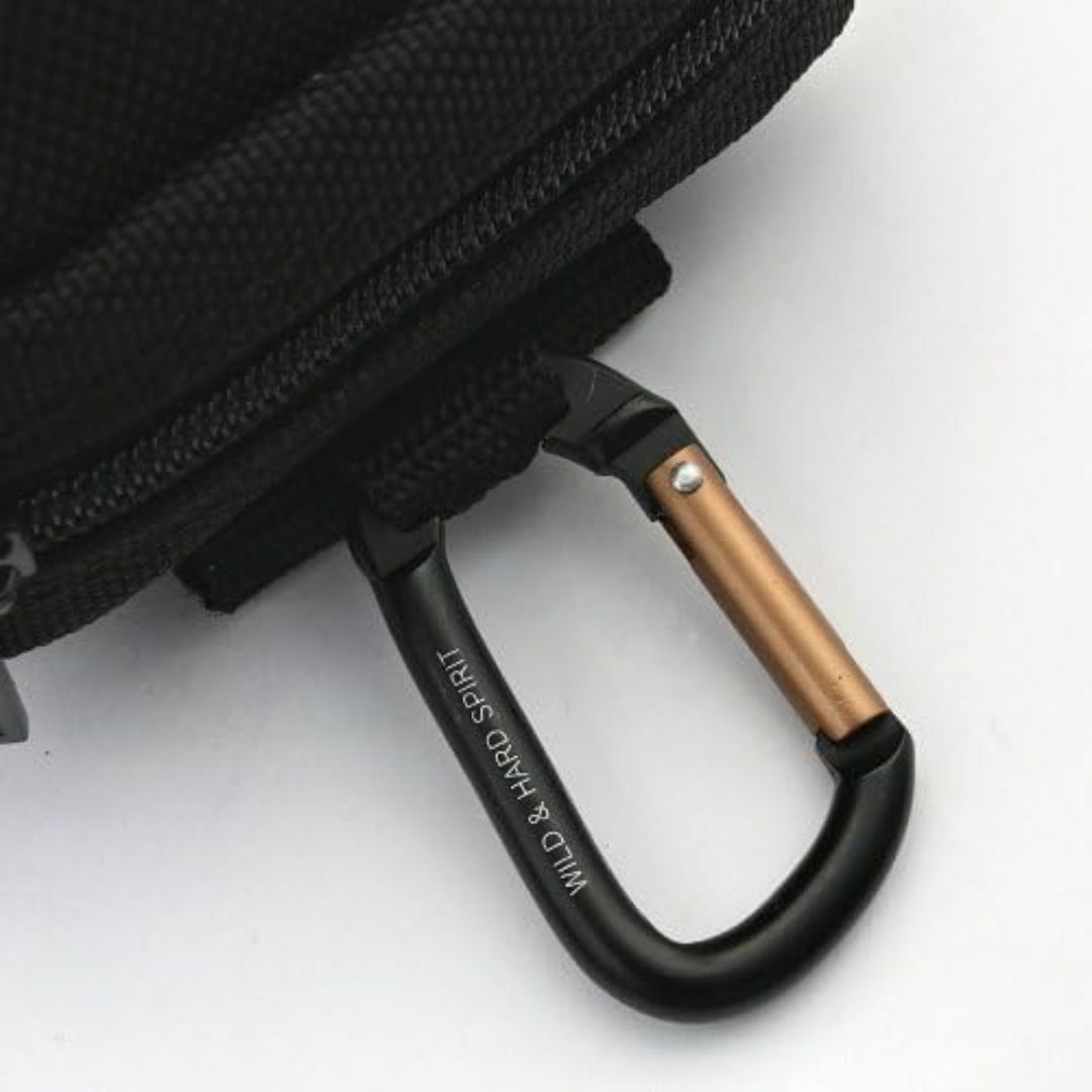 【色: ブラック】KAKURI アルミカラビナ 6mm 多用途 軽量 スリットで メンズのバッグ(その他)の商品写真