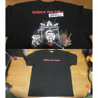 パンクドランカーズ(PUNK DRUNKERS)の未使用 punkdrunkers サンリオ みんなのたあ坊 Tシャツ黒 XL(Tシャツ/カットソー(半袖/袖なし))