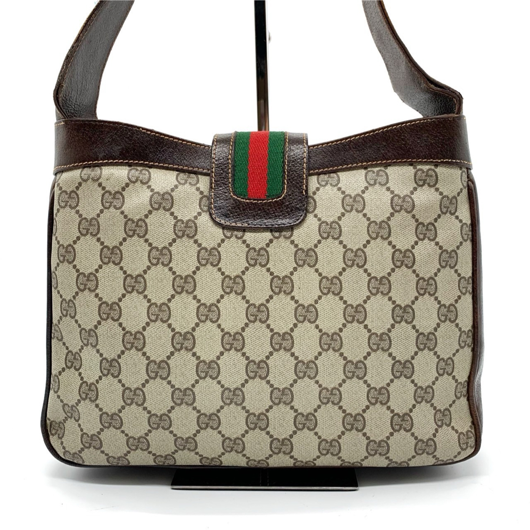 Gucci(グッチ)の【希少 美品】グッチ ショルダーバッグ シェリーライン GGスプリーム ロゴ金具 レディースのバッグ(ショルダーバッグ)の商品写真