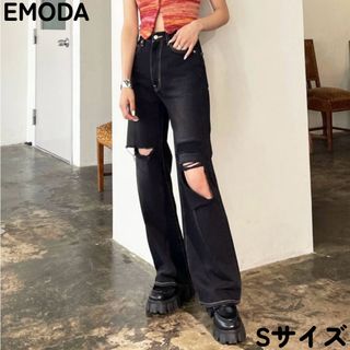 EMODA - EMODA  ルーズリップドジーンズ 