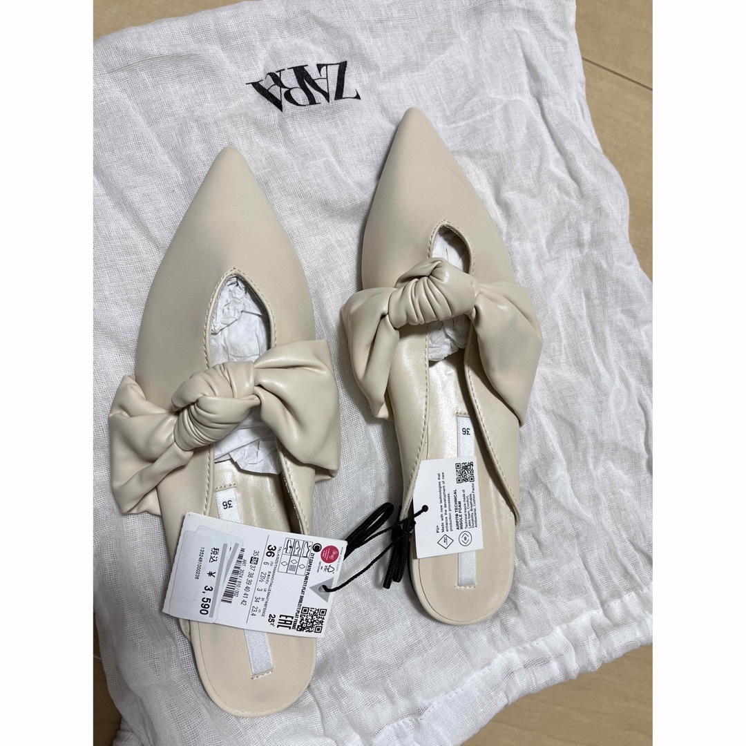 zara ノットディティール ミュール 行き渡ら 38 新品 ザラ zara ノットディティール ミュール 行き渡ら 38 新品 ザラ