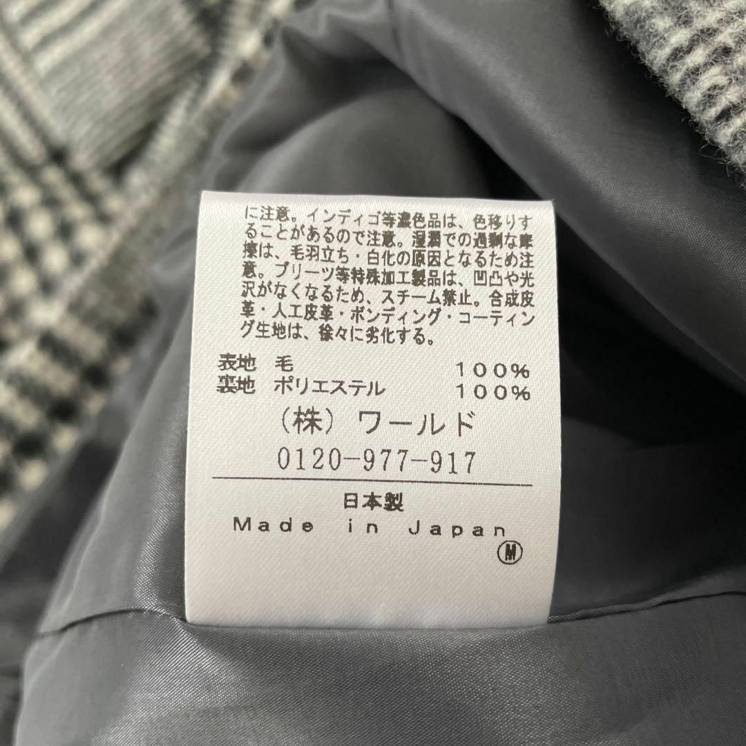 UNTITLED(アンタイトル)の定価5万円　アンタイトル　ウールチェックダブルコート レディースのジャケット/アウター(テーラードジャケット)の商品写真