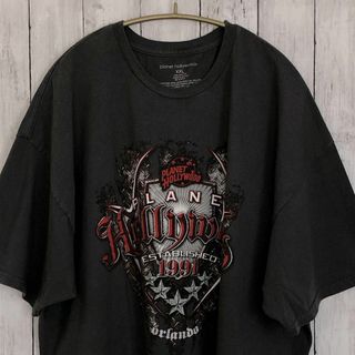 プラネットハリウッド　オーバーサイズ2ＸＬ　半袖Ｔシャツ　黒ブラック　メンズ古着(Tシャツ/カットソー(半袖/袖なし))