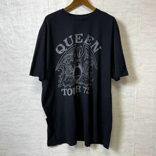 ミュージックティー(MUSIC TEE)のバンドＴシャツ　クイーン　QUEEN　オーバーサイズ2ＸＬＴ　黒ブラック　古着(Tシャツ/カットソー(半袖/袖なし))