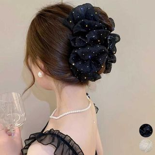 バンスクリップ 大きめ ヘアアクセサリー韓国ヘアクリップ おしゃれ シュシュバン