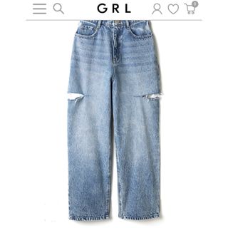 GRL サイドカッティングデニムパンツ