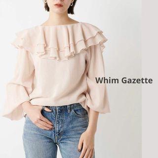 ウィムガゼット(Whim Gazette)の2023■ウィムガゼット　2WAYフリルブラウス　ピンク(シャツ/ブラウス(長袖/七分))