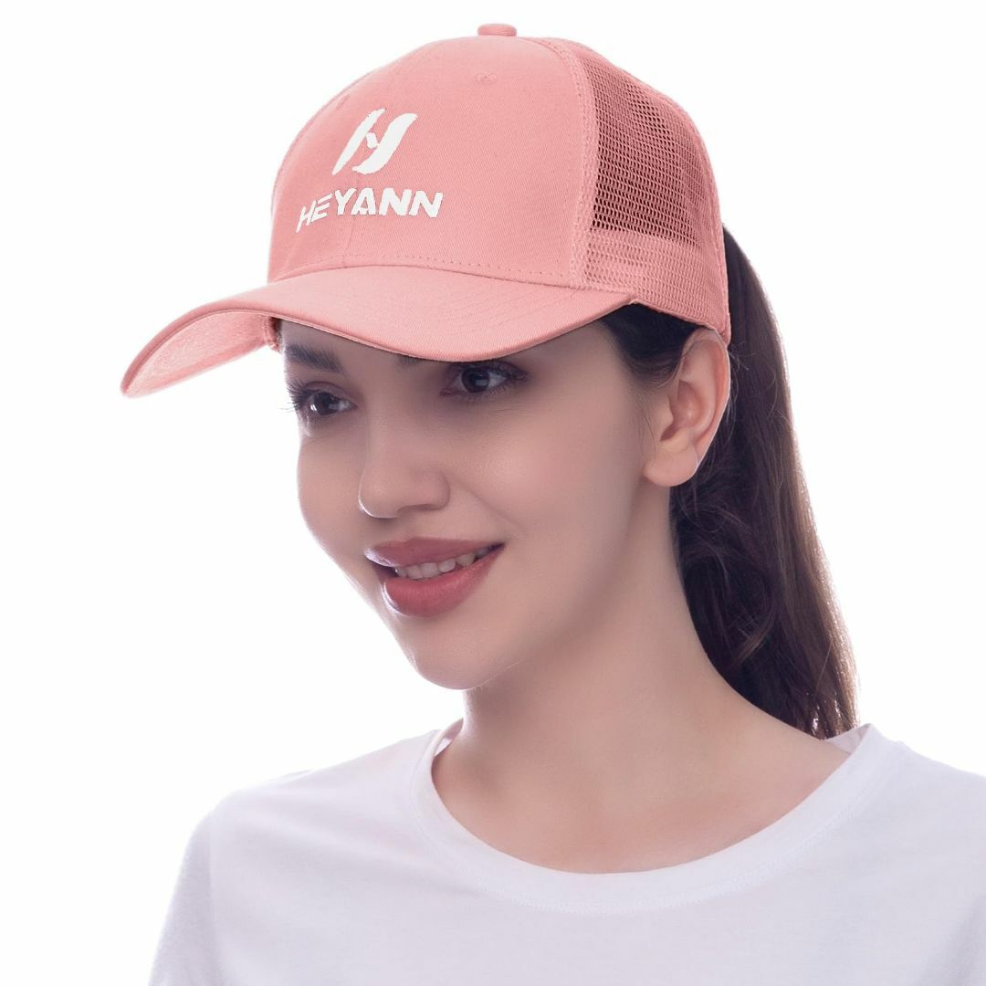 【色: ピンク】[HEYANN] ランニング キャップ 登山 帽子 メンズ 深め レディースのファッション小物(その他)の商品写真