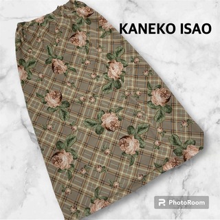 カネコイサオ(KANEKO ISAO)のカネコイサオ KANEKO ISAO バラ柄　スカート(ロングスカート)