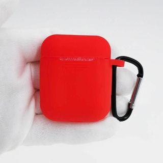 AirPods 1・2 シリコンケース レッド [136](モバイルケース/カバー)