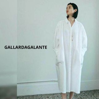 GALLARDA GALANTE - 定価3.5万円　ガリャルダガランテ　コットンギャザーワンピース　ホワイト