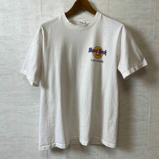 ビンテージＴシャツ　ハードロックカフェ　メイドインUSA　白ホワイト　メンズ古着(Tシャツ/カットソー(半袖/袖なし))
