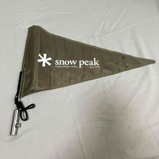 スノーピーク(Snow Peak)の② snowpeak タープフラッグ 雪峰祭 限定品カーキ(テント/タープ)