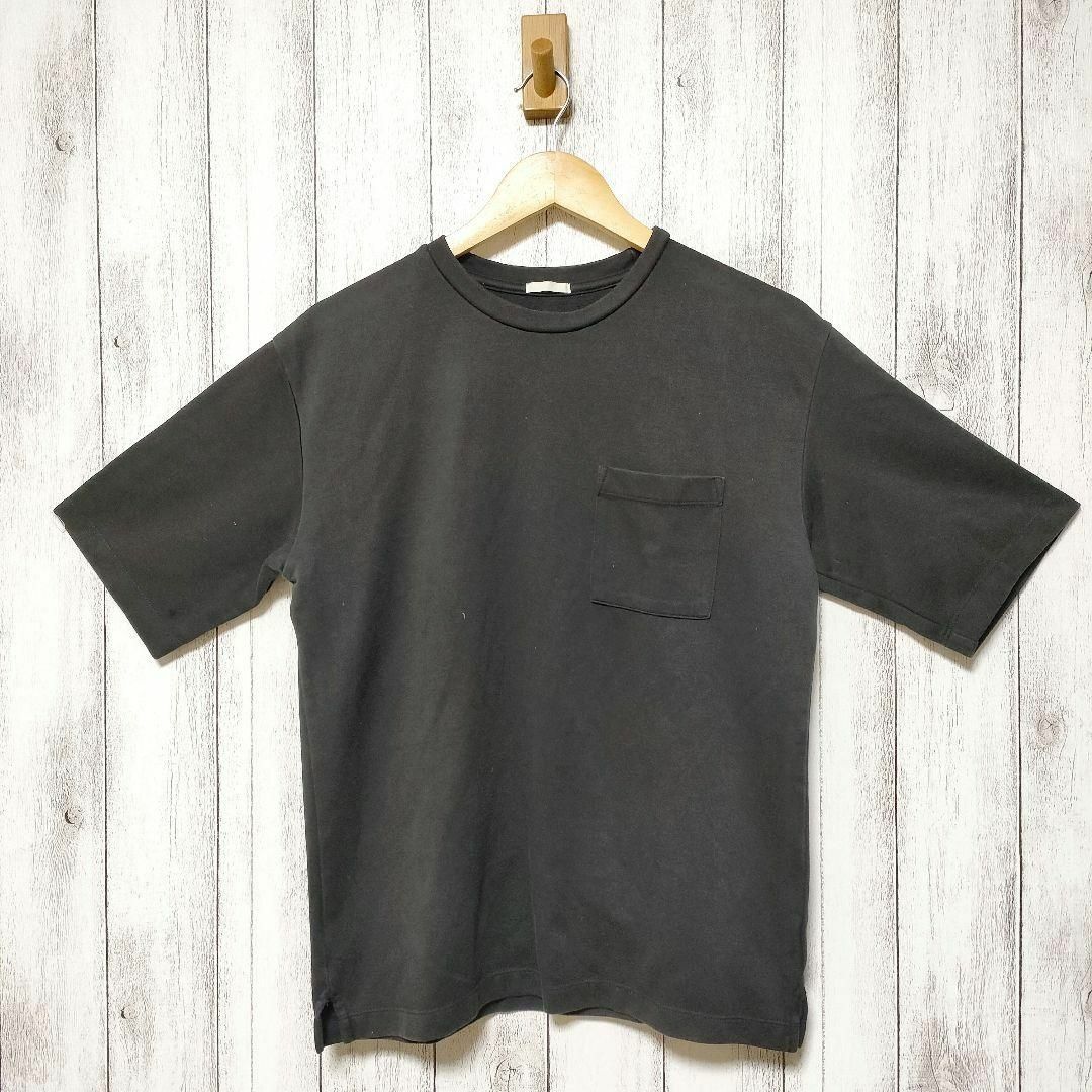 GU(ジーユー)のGU ジーユー (M)　ポンチクルーネックT　5分袖 メンズのトップス(Tシャツ/カットソー(半袖/袖なし))の商品写真