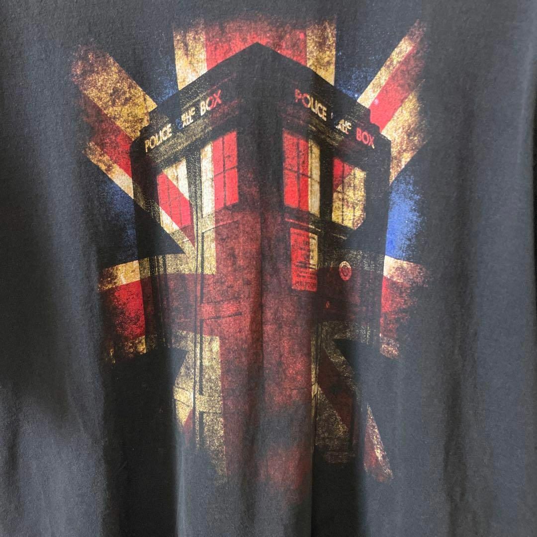 ドクターフー　イギリステレビドラマ　オーバーサイズＸＬ　黒ブラック　メンズ古着 メンズのトップス(Tシャツ/カットソー(半袖/袖なし))の商品写真