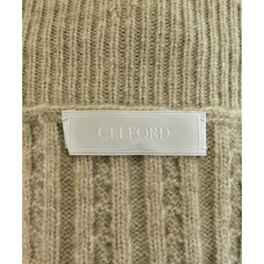 CELFORD(セルフォード)のCELFORD セルフォード ワンピース 36(S位) アイボリーxベージュ 【古着】【中古】 レディースのワンピース(ひざ丈ワンピース)の商品写真