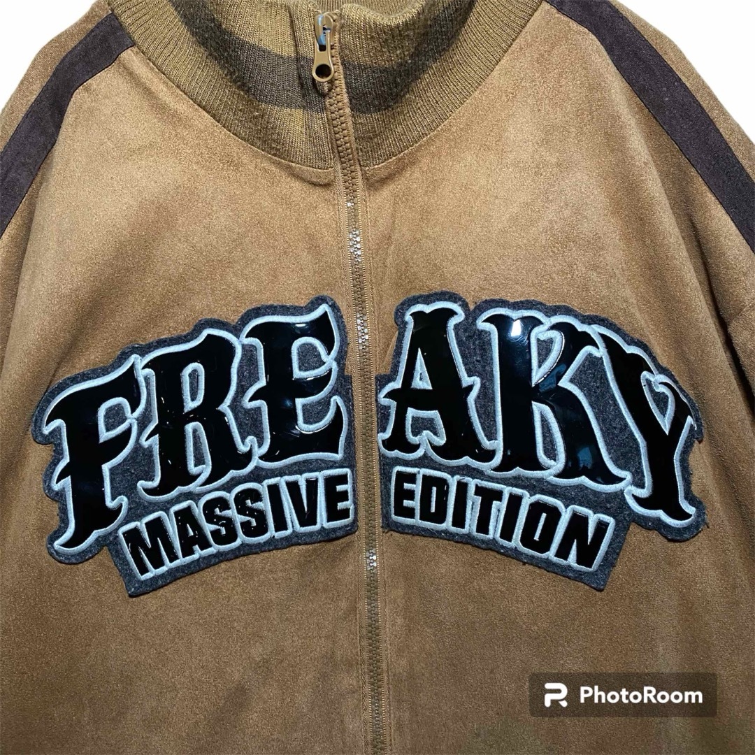 FREAKY(フリーキー)のトラックジャケット古着　フリーキー　ベロアトラックジャケットXL FREAKY メンズのトップス(ジャージ)の商品写真