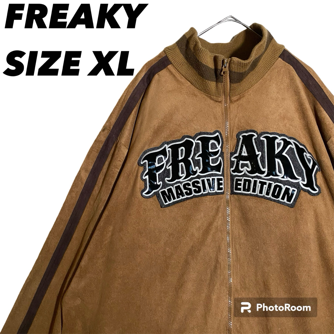 FREAKY(フリーキー)のトラックジャケット古着　フリーキー　ベロアトラックジャケットXL FREAKY メンズのトップス(ジャージ)の商品写真