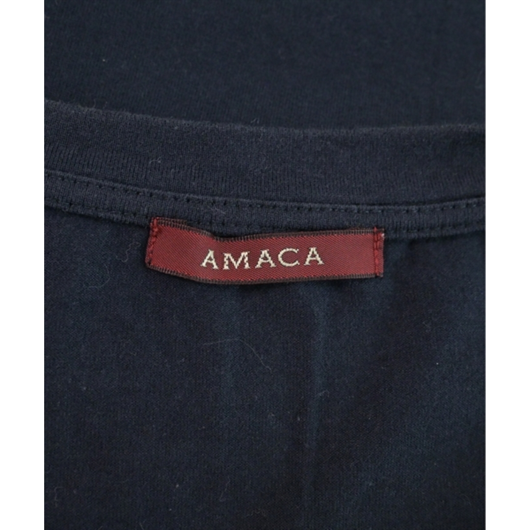 AMACA(アマカ)のAMACA アマカ Tシャツ・カットソー 38(M位) 紺 【古着】【中古】 レディースのトップス(カットソー(半袖/袖なし))の商品写真