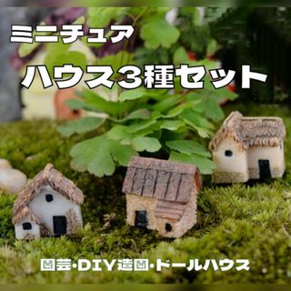 ミニチュア ドールハウス ミニシーン 別荘 置物 部屋飾り 雑貨 小物 3点(置物)