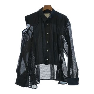 サカイ(sacai)のsacai サカイ ブラウス 2(M位) 黒 【古着】【中古】(シャツ/ブラウス(長袖/七分))