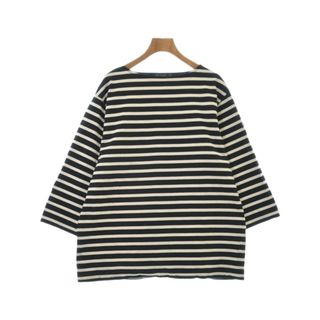 サイベーシックス(SCYE BASICS)のSCYE BASICS Tシャツ・カットソー 40(M位) 白x黒(ボーダー) 【古着】【中古】(Tシャツ/カットソー(半袖/袖なし))