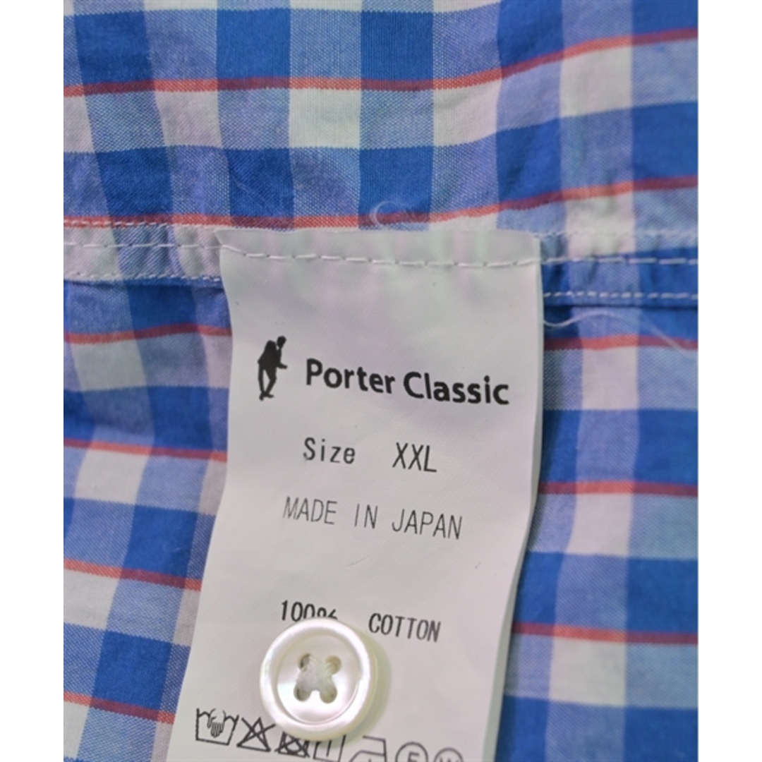 PORTER CLASSIC(ポータークラシック)のPORTER CLASSIC カジュアルシャツ XXL 青x赤x白(チェック) 【古着】【中古】 メンズのトップス(シャツ)の商品写真