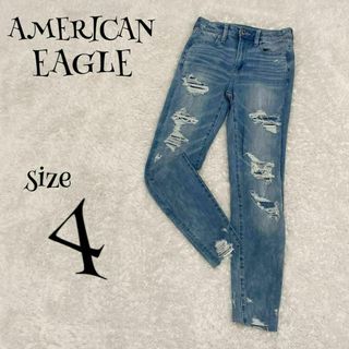 American Eagle - アメリカンイーグル ☆ スキニーパンツ デニムパンツ ダメージパンツ US 4