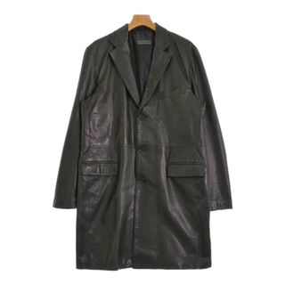 BARNEYS NEWYORK チェスターコート 54(XXL位) 黒 【古着】【中古】