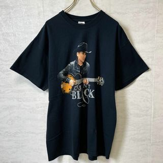 ミュージックティー(MUSIC TEE)のミュージックＴシャツ　バンドＴ　オーバーサイズＸＬ　黒ブラック　半袖Ｔシャツ古着(Tシャツ/カットソー(半袖/袖なし))