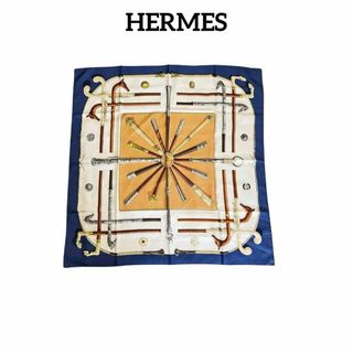 エルメス(Hermes)のエルメス カレ　90 CANNES&POMMEAUX シルク スカーフ 糸ツレ有(バンダナ/スカーフ)