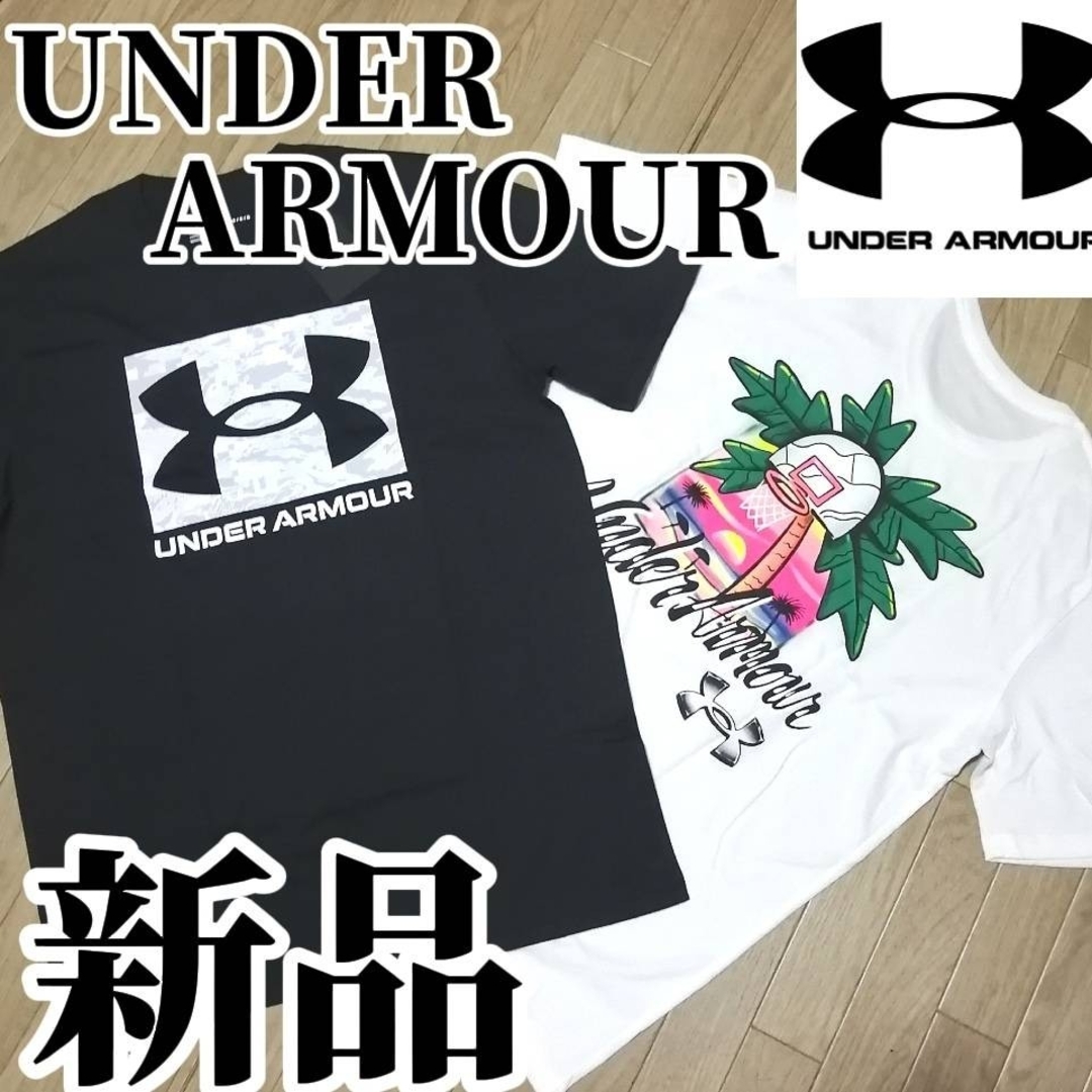 UNDER ARMOUR(アンダーアーマー)の【大人気2枚セット】新品　アンダーアーマー　メンズ　Tシャツ　XLサイズ　白　黒 メンズのトップス(Tシャツ/カットソー(半袖/袖なし))の商品写真