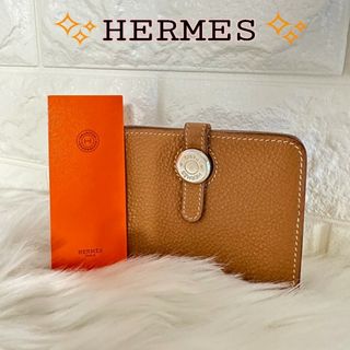 エルメス(Hermes)の【美品】 エルメス ドゴン カードケース ゴールド   カードケース U刻印(その他)