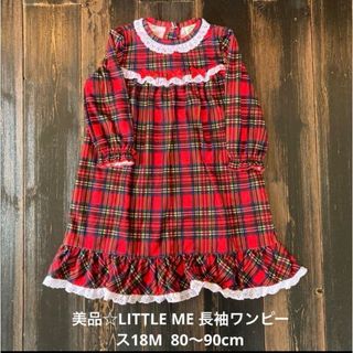 美品☆LITTLE ME 長袖ワンピース18M  80〜90cm