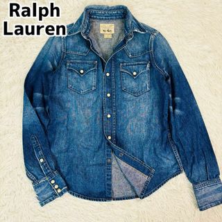 ラルフローレン(Ralph Lauren)の【美品】ラルフローレン デニムシャツ ウエスタンシャツ ダメージ加工(シャツ/ブラウス(長袖/七分))