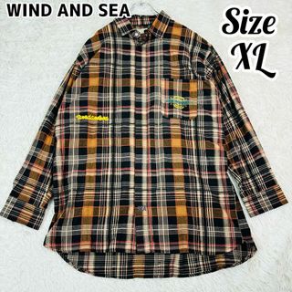 WIND AND SEA - 【美品】ウィンダンシー ネルシャツ チェック ビッグシルエット 大きいサイズ