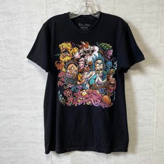 アダルトスイム　リック＆モーティー　半袖Ｔシャツ　サイズＭ　黒ブラックメンズ古着(Tシャツ/カットソー(半袖/袖なし))