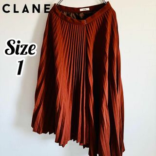 クラネ(CLANE)のCLANE クラネ プリーツスカート アシンメトリー 非対称 立体的(ひざ丈スカート)