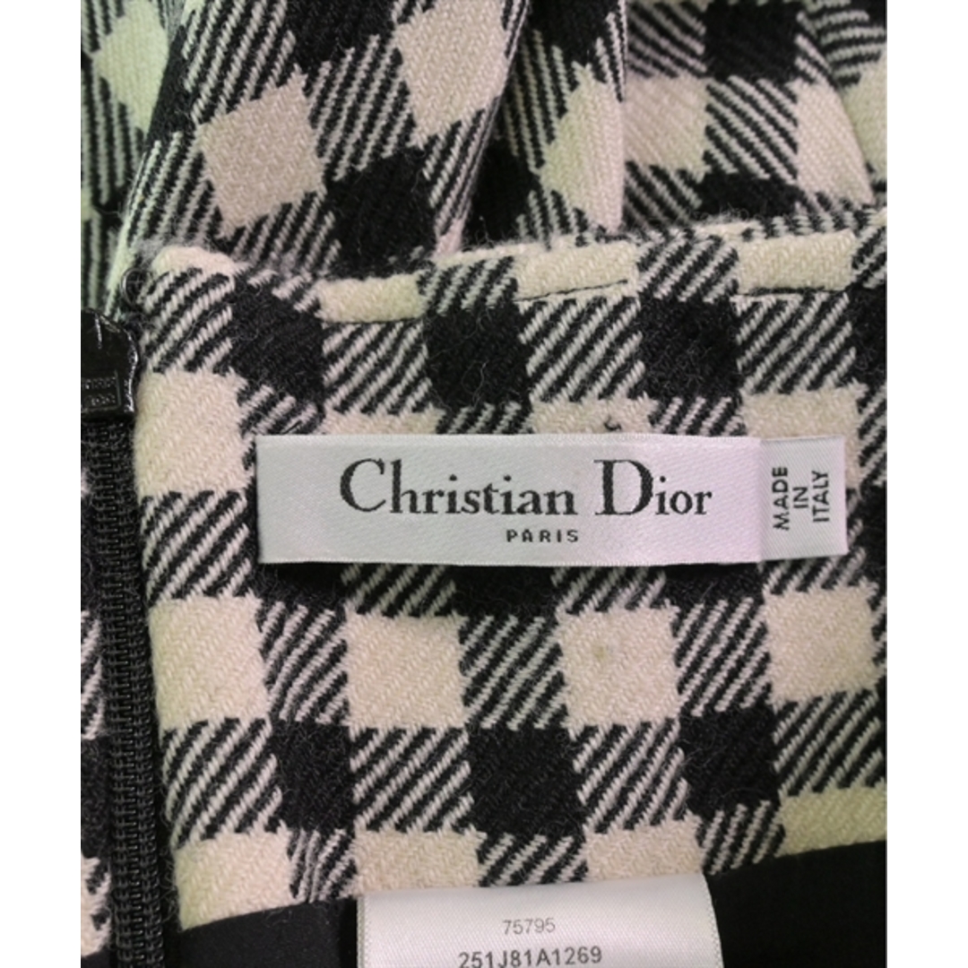 Christian Dior(クリスチャンディオール)のChristian Dior ロング・マキシ丈スカート 44(L位) 白x黒 【古着】【中古】 レディースのスカート(ロングスカート)の商品写真