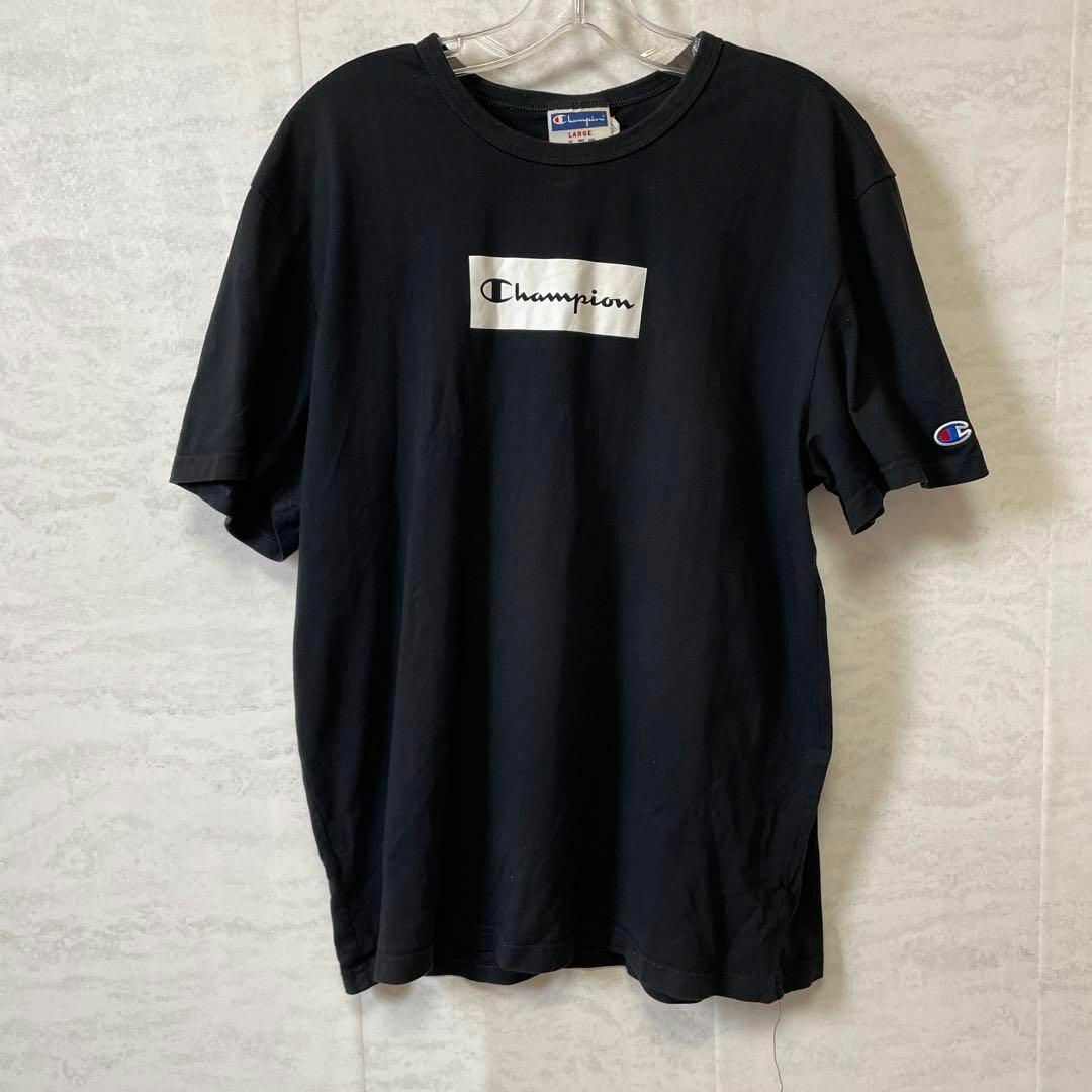 Champion(チャンピオン)のチャンピオン　半袖Ｔシャツ　ボックスロゴ　黒ブラック　CHAMPIONメンズ古着 メンズのトップス(Tシャツ/カットソー(半袖/袖なし))の商品写真