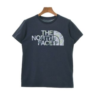 THE NORTH FACE Tシャツ・カットソー M 紺x緑x水色 【古着】【中古】(カットソー(半袖/袖なし))